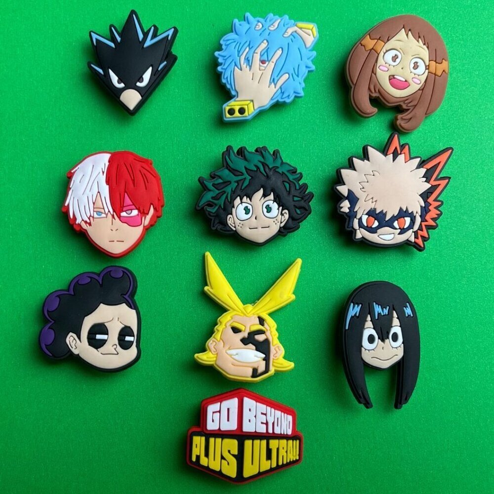 My Hero Academia Crocs Shoe Charms Set of 10 Anime - jibbitz Charms